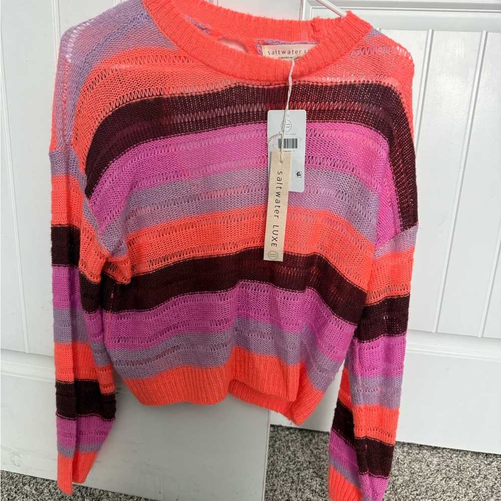 Saltwater Luxe Multicolor Striped Sweater